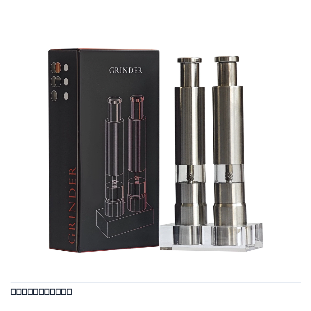 Stainless Steel One-Hand Press Pepper Grinder product image 2